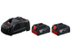 Bosch - GBA Starter Set 18V per Linea Blu Professional - Con due batterie da 5.0 Ah e caricabatteria