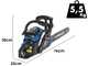 Hyundai CS4100-5 - Motosega a scoppio da taglio - Lama da 40cm