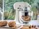 KitchenAid Artisan 5KSM125-EPL Porcelain White - Planetaria con testa reclinabile