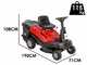 OUTLET - UTILIZZATO PER PROVA - Geotech RM 75-610 C - Trattorino tagliaerba mini-rider - Motore da 224cc -  Avviamento elettrico