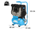 ABAC START QUIETE OS20 - Compressore aria elettrico monofase silenziato - Oil-less - Motore 2 HP - 6 lt
