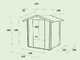 Alce Flavia 146x130 - Casetta da giardino in legno - Con finestra frontale - 146x130x194 cm