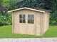 Alce Opera 254x276 - Casetta da giardino in legno - Con finestre e porta a doppia anta - 254x276x218 cm