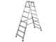 Gierre DoppiaSalita AL850, 2x8 gradini, 1.99 m - Scala doppia in alluminio - Altezza stimata operativa 3.36 m