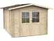 Alce Opera 300x250 - Casetta da giardino in legno - Con finestre e porta a doppia anta - 300x250x219 cm