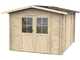 Alce Opera 300x250 - Casetta da giardino in legno - Con finestre e porta a doppia anta - 300x250x219 cm