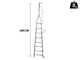 Scala agricola da potatura in alluminio S8000 8/1, 8 gradini, 3.45 m - Altezza stimata operativa 4.45 m