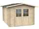 Alce Opera 250x250 - Casetta da giardino in legno - Con finestre e porta a doppia anta - 250x250x207 cm