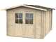 Alce Opera 250x250 - Casetta da giardino in legno - Con finestre e porta a doppia anta - 250x250x207 cm
