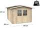 Alce Opera 250x250 - Casetta da giardino in legno - Con finestre e porta a doppia anta - 250x250x207 cm