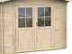 Alce Opera 215x250 - Casetta da giardino in legno - Con finestre e porta a doppia anta - 215x250x207 cm