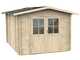 Alce Opera 215x250 - Casetta da giardino in legno - Con finestre e porta a doppia anta - 215x250x207 cm