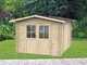 Alce Opera 215x250 - Casetta da giardino in legno - Con finestre e porta a doppia anta - 215x250x207 cm
