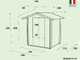 Alce Marcella 146x130 - Casetta da giardino in legno - Con tetto a due falde - 146x130x185 cm