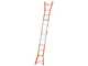 OUTLET - PICCOLI DIFETTI ESTETICI - Gierre Peppina A0010, 2x6 gradini, 2.63 mt - Scala in acciaio telescopica