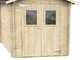 Alce Roby 198x198 - Casetta da giardino in legno - Con finestre e porta a doppia anta - 198x198x215 cm