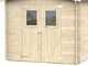 Alce Hobby 248x198 - Casetta da giardino in legno - Con finestre e porta a doppia anta - 248x198x217 cm