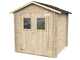 Alce Hobby 198x198 - Casetta da giardino in legno - Con finestre e porta a doppia anta - 198x198x215 cm