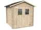 Alce Hobby 198x198 - Casetta da giardino in legno - Con finestre e porta a doppia anta - 198x198x215 cm