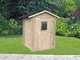 Alce Hobby 146x146 - Casetta da giardino in legno - Con finestra frontale - 146x146x204 cm