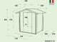Alce Gaeta 178x218 - Casetta da giardino in legno - Con finestra frontale - Gaeta 178x218x205 cm