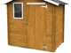 Alce Livia 198x130 larice - Casetta da giardino in legno - Con finestra frontale - 198x130x205 cm