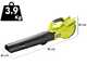 Ryobi RY36BLB-140 - Soffiatore a batteria per foglie turbojet - 36 V 4 Ah
