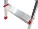 Scalandrino in alluminio con cavalletto Alice 6, 6 gradini, 1.93 m - Altezza stimata operativa 2.32 m
