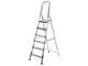 Scalandrino in alluminio con cavalletto Alice 6, 6 gradini, 1.93mt