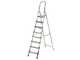 Scalandrino in alluminio con cavalletto Alice 8, 8 gradini,  2.37mt