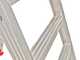 Scala in alluminio doppia 1031, 2x5 gradini, 1.20 m - Altezza stimata operativa 2.20 m