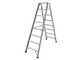 Scala in alluminio doppia 1031, 2x8 gradini, 1.88 m - Altezza stimata operativa 2.88 m
