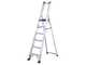 Svelt Regina SREGI120, 6 gradini, 2.20 m - Scalandrino in alluminio con cavalletto - Altezza stimata operativa 3.43 m