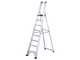 Svelt Regina SREGI140, 8 gradini, 2.70 m - Scalandrino in alluminio con cavalletto - Altezza stimata operativa 3.89 m