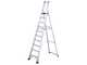 Svelt Regina SREGI160, 10 gradini, 3.20 m - Scalandrino in alluminio con cavalletto - Altezza stimata operativa 4.35 m