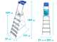 Colombo Atlantica, 6 gradini, 1.29mt - Scalandrino in alluminio con cavalletto