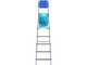 Colombo Atlantica S112A06P, 6 gradini, 1.89  m - Scalandrino in alluminio con cavalletto - Altezza stimata operativa 2.89 m
