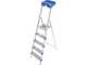 Colombo Atlantica S112A05P, 5 gradini, 1.66 m - Scalandrino in alluminio con cavalletto - Altezza stimata operativa 2.66 m