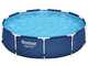 OUTLET - SENZA IMBALLO ORIGINALE - Bestway Steel Pro 56679 - Piscina Rotonda + Pompa filtro 16 W