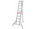 Scala a tre piedi agricola in alluminio nuova Country,  9 gradini, 2.60mt - da potatura
