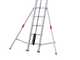 Facal Roller - 3x11 gradini, altezza 8.54 mt - Scala tripla telescopica in alluminio - Con stabilizzatori