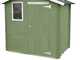 Alce Livia 198x130 verde - Casetta da giardino in legno - Con finestra frontale - 198x130x205 cm