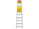 Colombo Attica S108A07P, 7 gradini, 1.52 m - Scalandrino in alluminio con cavalletto - Altezza stimata operativa 2.52 m