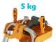 Colombo Attica S108A08P, 8 gradini, 1.74 m - Scalandrino in alluminio con cavalletto - Altezza stimata operativa 2.74 m