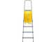 Colombo Stark S109005W, 5 gradini, 1.06 m - Scalandrino in alluminio con cavalletto - Altezza stimata operativa 2.06 m