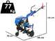 EuroMech YET 280 - Motozappa a scoppio 6.5 HP - Motore Honda GX200