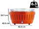 LotusGrill LG G435 U OR - Barbecue portatile per esterno XL - Scocca arancione