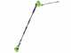 Greenworks PH40B01-01 - Tagliasiepi elettrico su asta di prolunga telescopica orientabile - 40V/2Ah