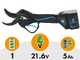 Campagnola NOVA 40 - Forbice elettrica a batteria su asta 150-220cm - 21.6V 5Ah - Diametro di taglio 40mm