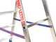 Marchetti CLIMB 04, 4 gradini, 1.75 m - Scalandrino in alluminio con cavalletto - Altezza stimata operativa 2.75 m